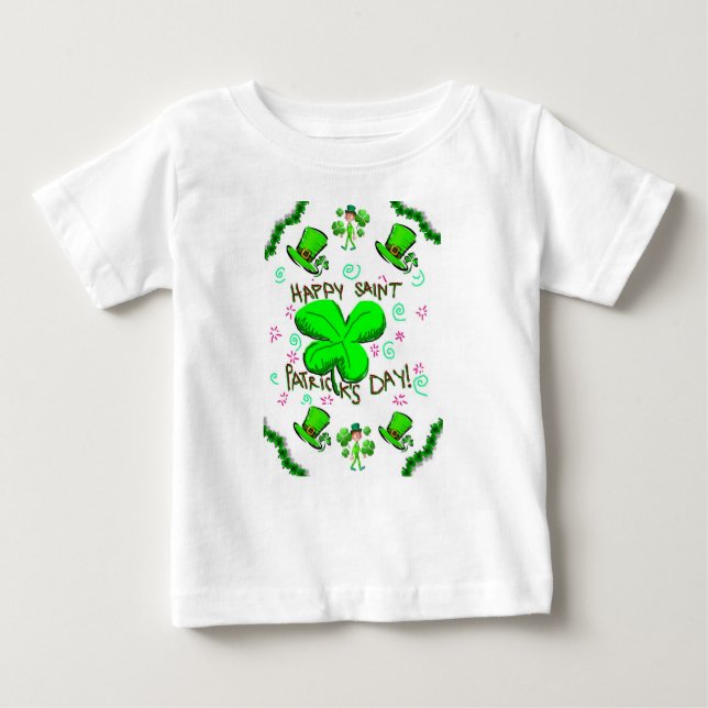 Camiseta Para Bebê Rua de camisetas, dia de Patrick (Frente)