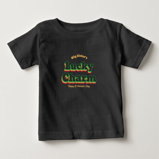 Camiseta Para Bebê Rua de Charme da Irmã Grande, Dia de Patrick (Frente)