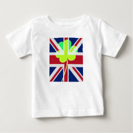 Camiseta Para Bebê Rua de Clover da Irish British Flag Shamrock, Patr