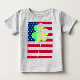 Camiseta Para Bebê Rua de Clover do Bandeira Irlandesa Americana Sham