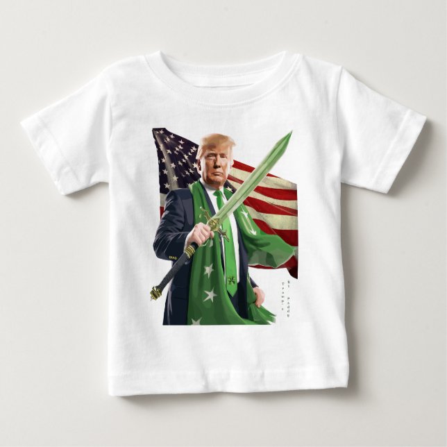 Camiseta Para Bebê Rua de Trump. (Frente)