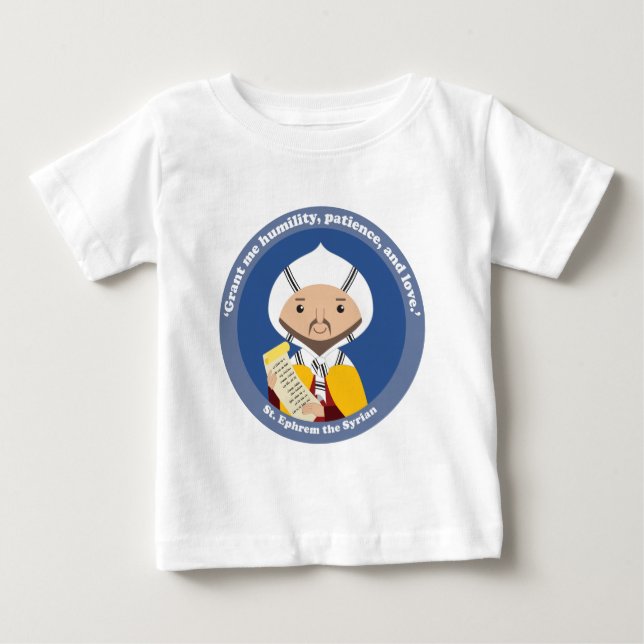Camiseta Para Bebê Rua. Ephrem da Síria (Frente)