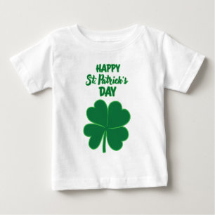 Camiseta Para Bebê Rua Feliz, Folha de Véu do Dia de Patrick