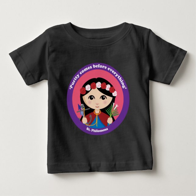 Camiseta Para Bebê Rua, Filomena. (Frente)