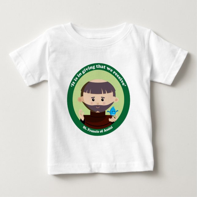 Camiseta Para Bebê Rua. Francis de Assisi (Frente)