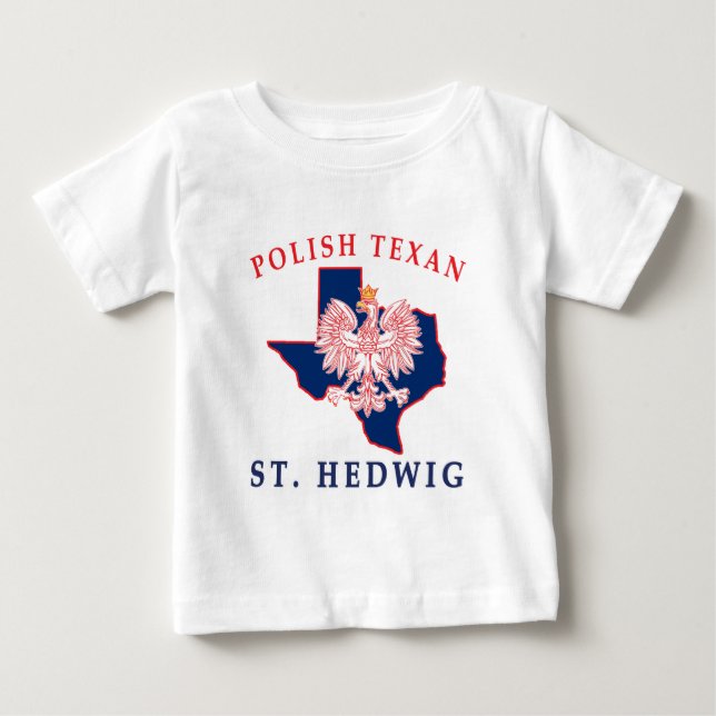 Camiseta Para Bebê Rua: Hedwig Texan Polonês (Frente)