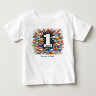Camiseta Para Bebê Rua Jan 210 - Um dia de liners
