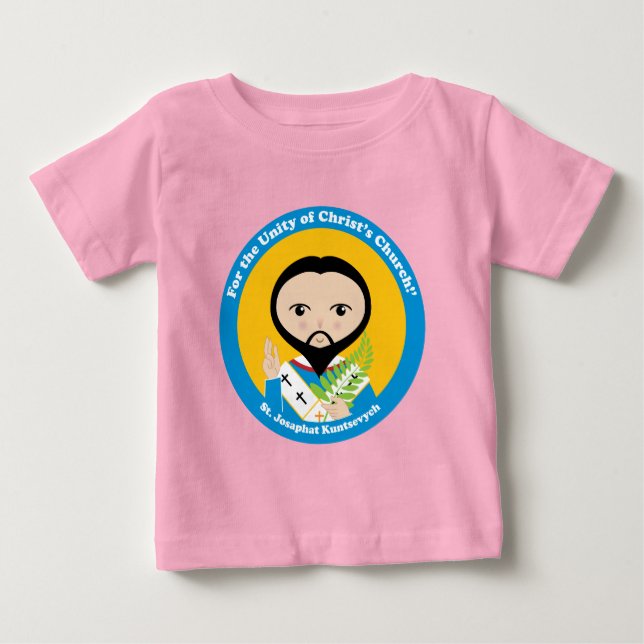 Camiseta Para Bebê Rua. Josaphat Kuntsevych (Frente)