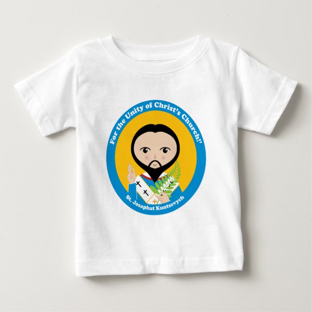 Camiseta Para Bebê Rua. Josaphat Kuntsevych (Frente)