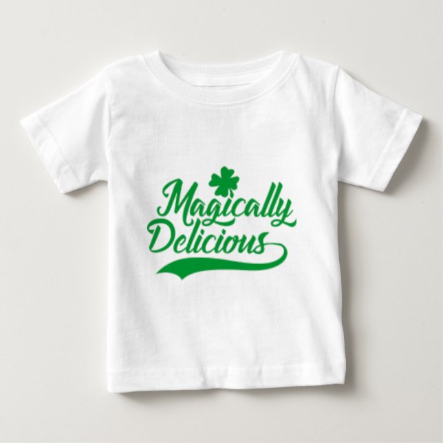 Camiseta Para Bebê Rua magicamente deliciosa. Dia de Patrick (Frente)