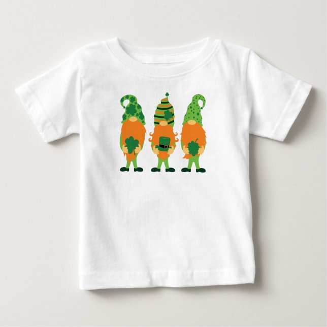 Camiseta Para Bebê Rua, os Grnomos do Dia de Patrick (Frente)