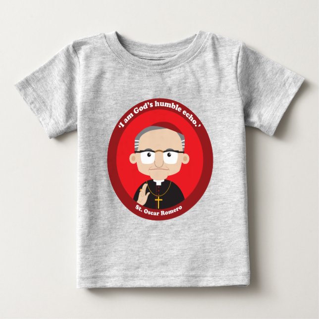 Camiseta Para Bebê Rua, Oscar Romero (Frente)