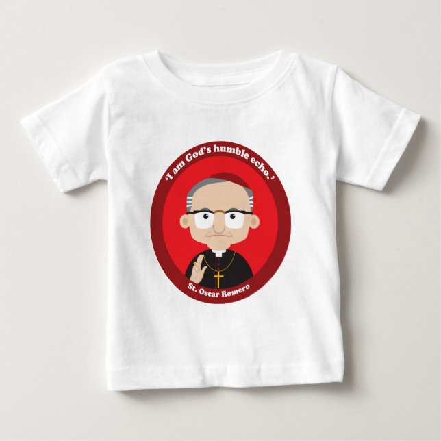 Camiseta Para Bebê Rua, Oscar Romero (Frente)