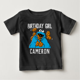 Camiseta Para Bebê Rua Sésamo | 1º Aniversário do Cookie Monster