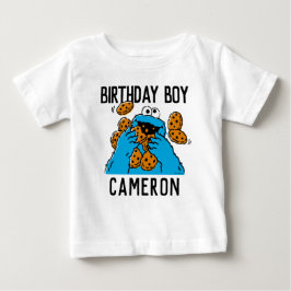 Camiseta Para Bebê Rua Sésamo | 1º Aniversário do Cookie Monster