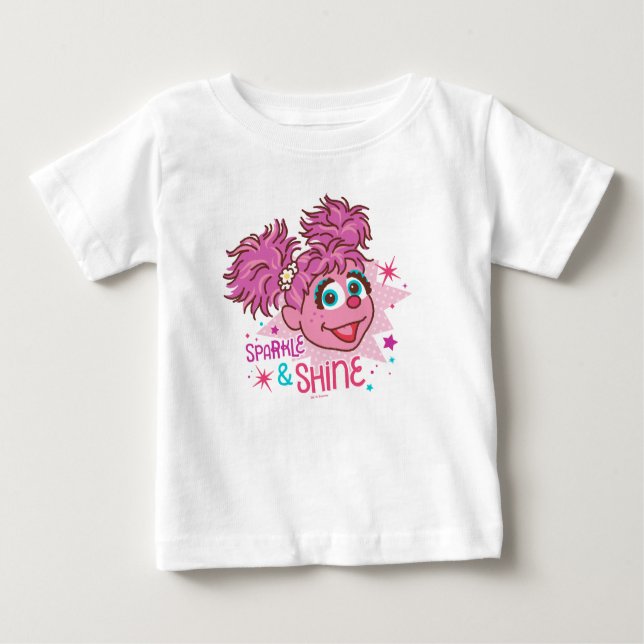 Camiseta Para Bebê Rua Sésamo | Abby Cadabby - Sparkle & Shine (Frente)