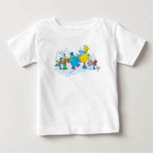 Camiseta Para Bebê Rua Sésamo   Amigos De Ice