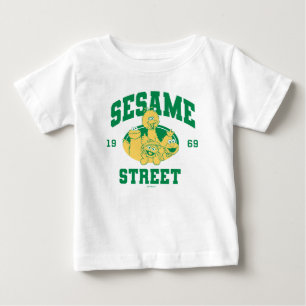 Camiseta Para Bebê Rua Sésamo Antigo 1969