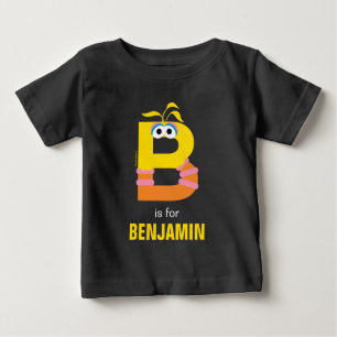Camiseta Para Bebê Rua Sésamo   B é para o Big Bird