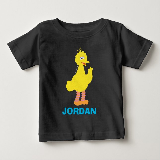 Camiseta Para Bebê Rua Sésamo | Big Bird Personalizado (Frente)