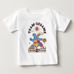 Camiseta Para Bebê Rua Sésamo Faixa de Sésamo de Equipe e Campo