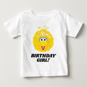 Camiseta Para Bebê Rua Sésamo Garota de Aniversário do Pássaro Gran
