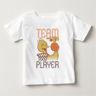 Camiseta Para Bebê Rua Sésamo Jogador da Equipe de Aves
