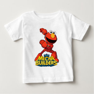 Camiseta Para Bebê Rua Sésamo   Mecha Builders Elmo