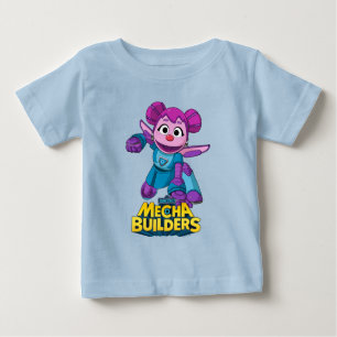 Camiseta Para Bebê Rua Sésamo   Mecha Construtor Abby Em Ação