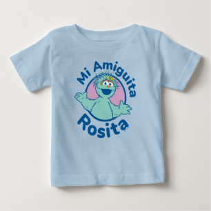 Camiseta Para Bebê Rua Sésamo Mi Amiguita Rosita