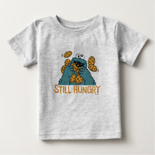 Camiseta Para Bebê Rua Sésamo   Monstro do Biscoito - Ainda Fome