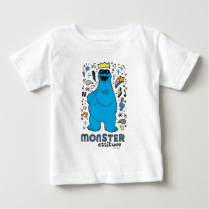 Camiseta Para Bebê Rua Sésamo   Monstro do Biscoito - Atitude Monstro
