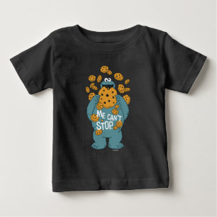 Camiseta Para Bebê Rua Sésamo Monstro do Biscoito - Eu não consigo