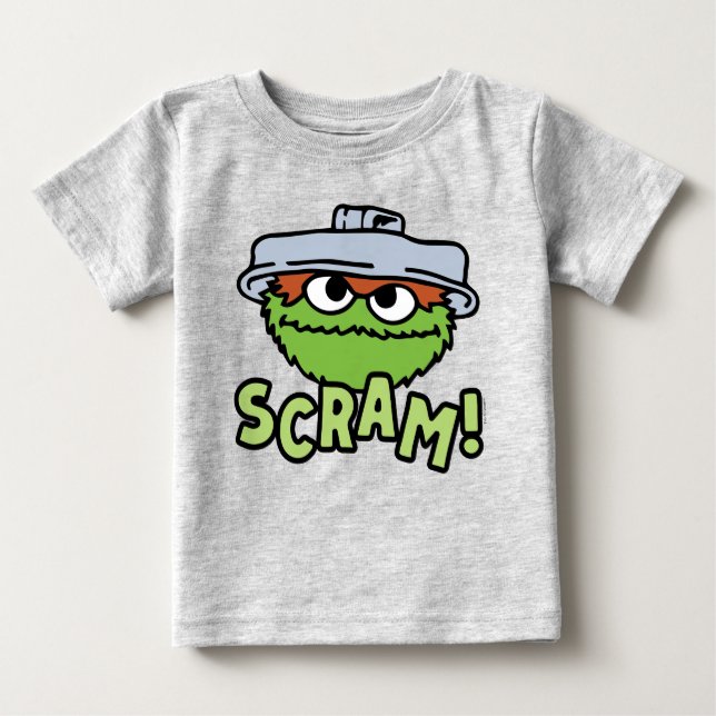 Camiseta Para Bebê Rua Sésamo | Oscar, o Grouch Scram! (Frente)