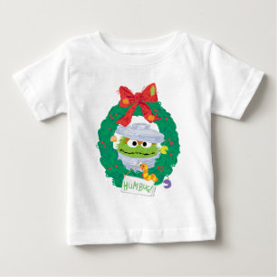 Camiseta Para Bebê Rua Sésamo Oscar the Grouch Wreath