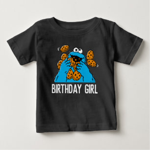 Camiseta Para Bebê Rua Sésamo primeiro aniversario de Monstro de C
