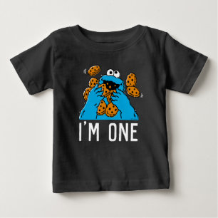 Camiseta Para Bebê Rua Sésamo primeiro aniversario de Monstro de C