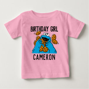 Camiseta Para Bebê Rua Sésamo   primeiro aniversario de Monstro de Co