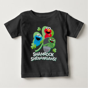 Camiseta Para Bebê Rua Sésamo   Shamrock Shenanigans!