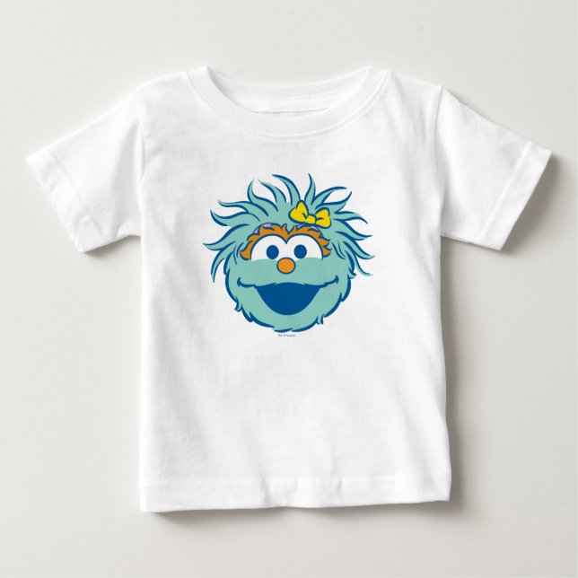 Camiseta Para Bebê Rua Sésamo | Sorriso Rosita (Frente)
