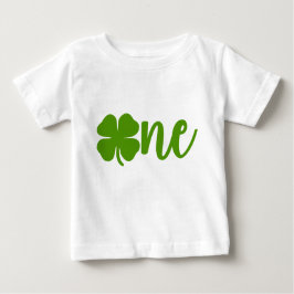 Camiseta Para Bebê Rua Shamrock Clover. primeiro aniversario do 1º Di