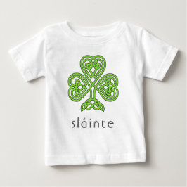 Camiseta Para Bebê Rua Verde do Shamrock Celta Escravo. Dia de Patric