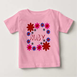 Camiseta Para Bebê RUBY Flowers