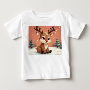 Camiseta Para Bebê Rudolph fofo