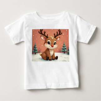 Camiseta Para Bebê Rudolph fofo