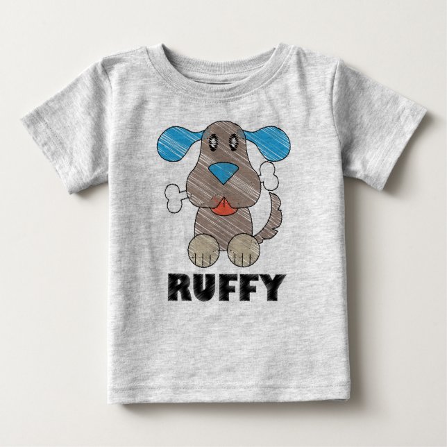 Camiseta Para Bebê Ruffy - Baby Fine Jersey T-Shirt  (Frente)