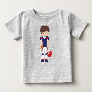 Camiseta Para Bebê Rugby, Futebol Americano, Cute Boy, Cabelo Marrom