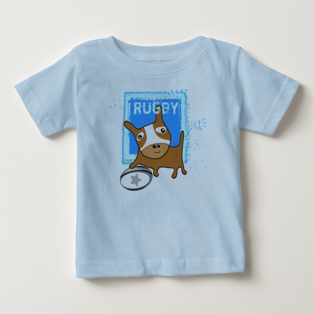 Camiseta Para Bebê Rugby Puppy T-Shirt 2 (Frente)