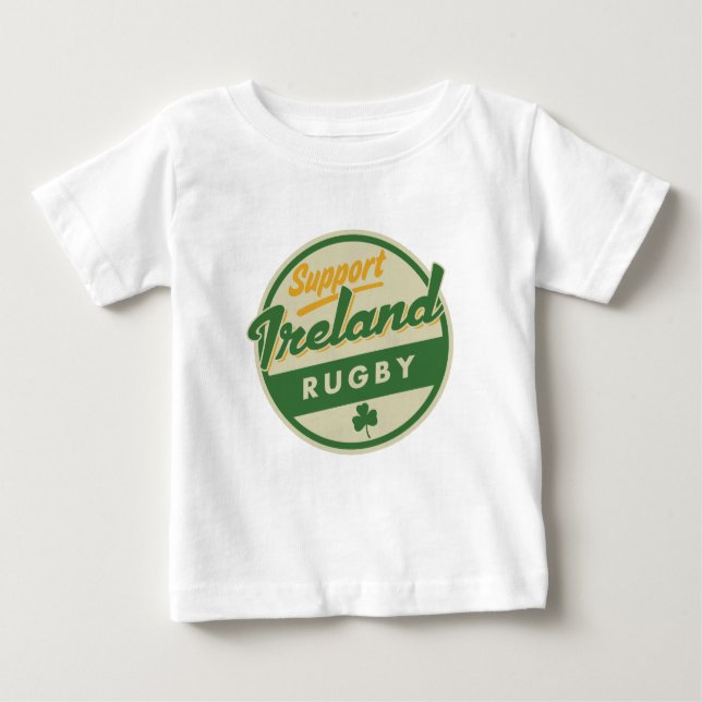 Camiseta Para Bebê Ruggershirts Irlanda Rugby (Frente)