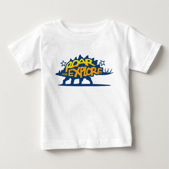 Camiseta Para Bebê Rugir e Explorar (Frente)